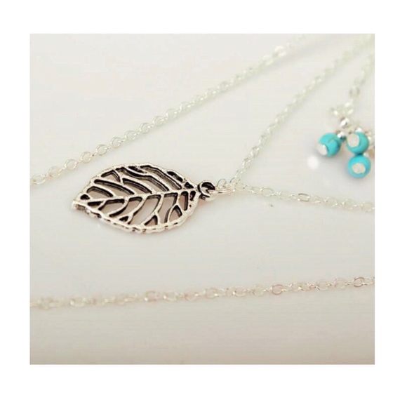 3 Layer Silver Necklace - Picture 2 of 3